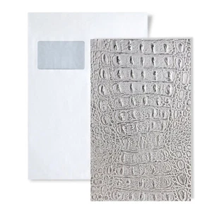 1 PIEZA MODELO WallFace S-13520 DIN A5 | Panel de pared patrón CROCO SILVER MET - Imagen 1 de 2