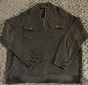 Apt 9 XXL 1/2 Zip Grey Pullover Sweater - Picture 1 of 2