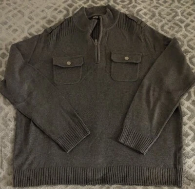 Apt 9 XXL 1/2 Zip Grey Pullover Sweater - Image 1 of 2