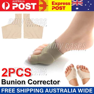 1 Pair Bunion Corrector Toe Splint Straightener Hallux Valgus Foot Separator MEL - Picture 1 of 11