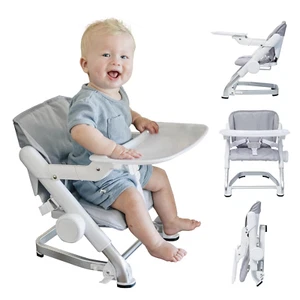 Feed Me Go 3-In-1 Travel High Chair Booster Seat for Infants and Toddlers - Tran - Picture 1 of 6