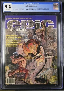 Epic Illustrated #4, Marvel (1980) CGC 9.4 (NM+) Rare Graded Issue! - Bild 1 von 3