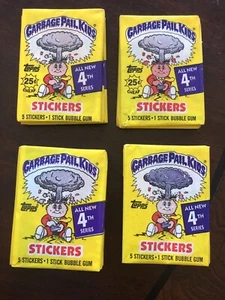 Garbage Pail Kids cards 4th series 4 Unopened wax pack OS4 YOU GET 4PACKS NEW - Picture 1 of 6