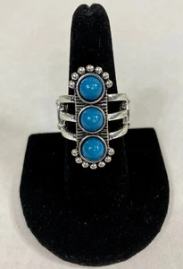 Paparazzi Rio Trio Blue Ring - Picture 1 of 6