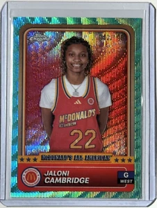 Jaloni Cambridge 2024 Topps Chrome McDonald's #64 Aqua Wave Refractor /199 - Picture 1 of 2