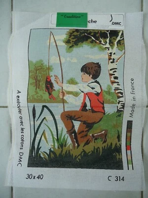 CANEVAS A BRODER DMC PREMIERE PECHE - Photo 1/2