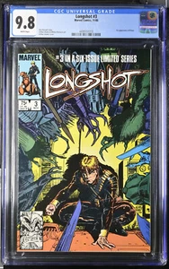 Longshot #3 CGC 9,8 páginas blancas - 1985 - Art Adams - 1ª aplicación Mojo - losa nueva - Imagen 1 de 2