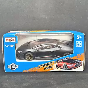 Maisto Street Fire Black LAMBORGHINI 1/43 Scale Metal Die Cast Toy Car - Picture 1 of 5