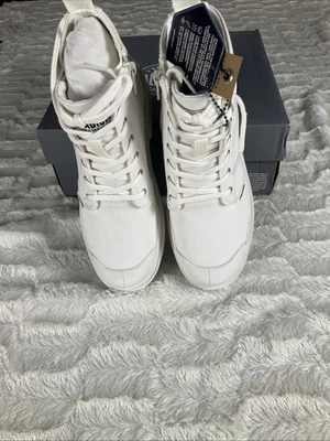 Botas Palladium Pallabase Sarga Punta Redonda Cremallera/Cordones Talla 6 EUR 37 Estrella Blanco Foto 1 de 4