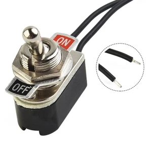 SPST 6A125V Toggle Switch with Wire 2 Foot Long Suitable for Many Applications - Picture 1 of 12
