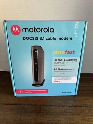 Motorola MB8611 DOCSIS 3.1 Multi‑Gig Cable Modem (2.5 Gbps Ethernet) - Image 1 of 4