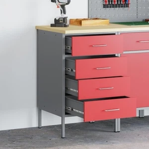 vidaXL Werkstattschrank Rot 50x55x85 cm Stahl - Bild 1 von 10