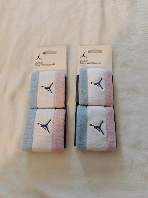 Jordan Brand Terry Wristbands Bundle Blue White & Lilac NWT - Image 1 of 2