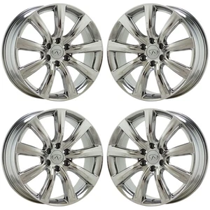 22" Infiniti QX56 QX80 Bright Chrome wheels rims Factory OEM set 73729 EXCHANGE - Picture 1 of 8