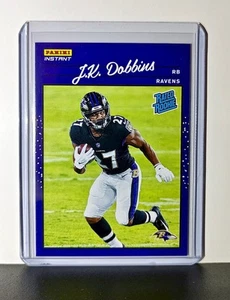 JK Dobbins Rookie 2020 Panini NFL #23 Rated Rookie Card Baltimore Ravens - Picture 1 of 2