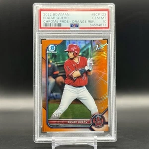 2022 Bowman Chrome Edgar Quero ORANGE REFRACTOR 25/25 ANGELS RC PSA 10 - Bild 1 von 3