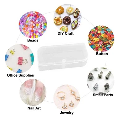 Mini Translucent Plastic Containers - Bead Storage Boxes with Lids - Image 1 of 4