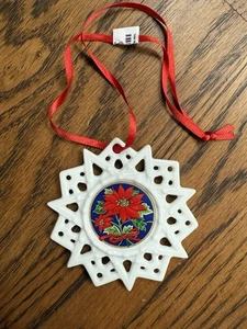 Hutschenreuther, Porzellan, Weihnachten, Ornament, Schneeflocke, Weihnachtssterne - Bild 1 von 2