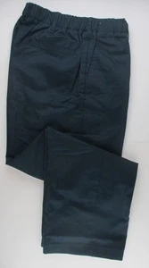 LANDS END Navy School Uniform Elastic Waist Pull-On Chino Pants Boys 3 NEW - Picture 1 of 5