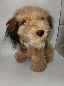 Vintage 1978 Dakin Benji The Dog Movie Sitting With Metal Dog Tag On Collar - Picture 1 of 9