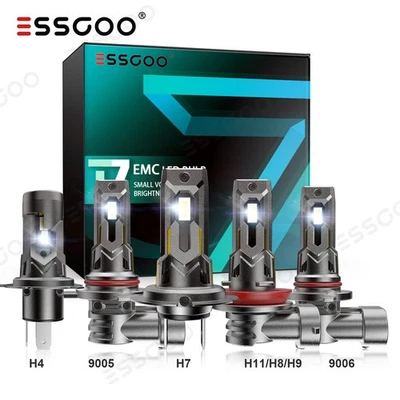 H4 H7 H11 H8 9005 H1 Mit Zulassung 2x LED Scheinwerfer Halogen Fern/Abblendlicht - Bild 1 von 4