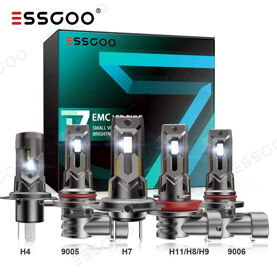 H4 H7 H11 H8 9005 H1 Mit Zulassung 2x LED Scheinwerfer Halogen Fern/Abblendlicht - Bild 1 von 4