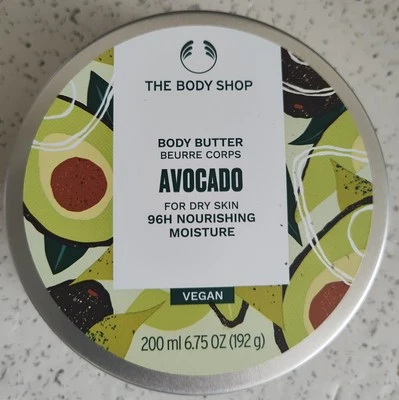 The Body Shop AVOCADO BODY BUTTER Nourishing CREAM 6.75 oz 200ml *NEW* - Image 1 of 2