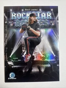 2025 Bowman #RR-4 Rhett Lowder Rockstar Rookies Cincinnati Reds RC Rookie - Picture 1 of 2