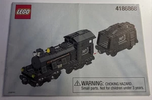 Lego Trains - Black Locomotive With Tender - 4186868 - Manual Only - Picture 1 of 5