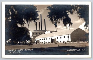Supreme Sugar Refinery Labadieville Louisiana LA 1942 Echtfoto RPPC - Bild 1 von 2