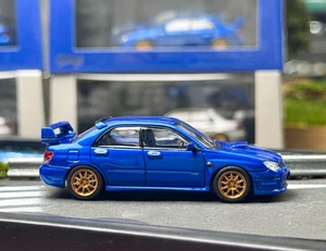 AUS 1:64 Furuya Blue Impreza WRX STI IX 9 GD Sedan Model Diecast Metal Car - Picture 1 of 17