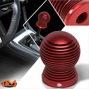 NRG Innovations SK-702RD Knurl Heat Sink Spheric Shift Knob+Insert Adapters Red - Bild 1 von 5
