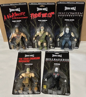 Funko Savage World Horror Figures Full Set of 5 Freddy,Jason,Pinhead,Leatherface - Image 1 of 4