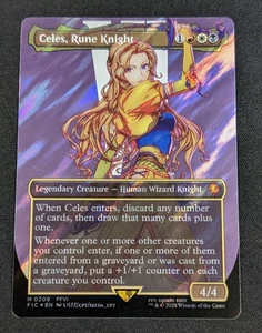 Celes, Rune Knight (Borderless) (Surge Foil) Commander: Final Fantasy Foil - Picture 1 of 3