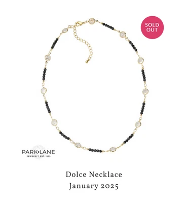 Park Lane Dolce Necklace Black CZ Crystals Gold Sparkle Box Jewelry New NLA - Image 1 of 4