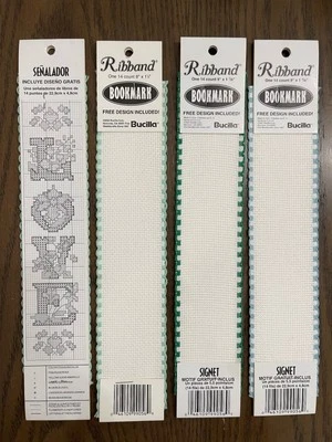 Lot Of 4 Bucilla Ribband Bookmarks With Free Design “LOVE” - Image 1 of 3