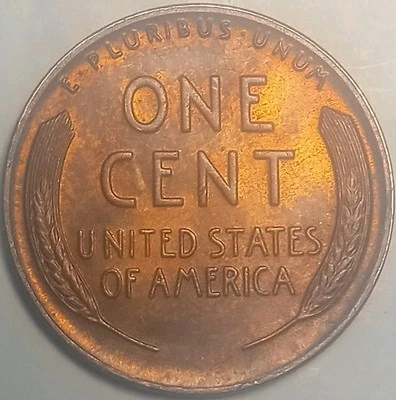 1941 P Tangerine Toned,Lincoln Wheat Cent Penny Coin,Free Shipping!!! - Image 1 of 2