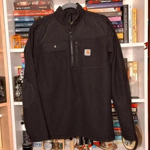 Schwarze Carhartt Quarter Zip Fleecejacke Gr. Medium - Bild 1 von 8