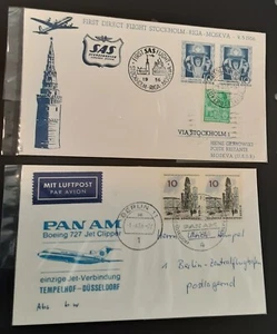 Aviation Berlin 1966 Pan Am 727, SAS 1956, Austrian 1969 and CSA (Czech) 1977 - Picture 1 of 2