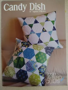 LIttle Jaybird Quilts Pattern 125 Candy Dish 16" Pillows Pieced Hexagon - Picture 1 of 2