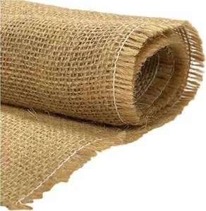 Rollo de tela de arpillera natural | Paño ancho de yute para artes y manualidades | FabricLA - Imagen 1 de 9