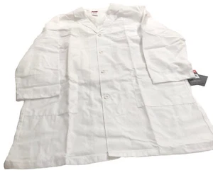 Dickies White EDS Professional Scrubs Lab Coat Large - Picture 1 of 3