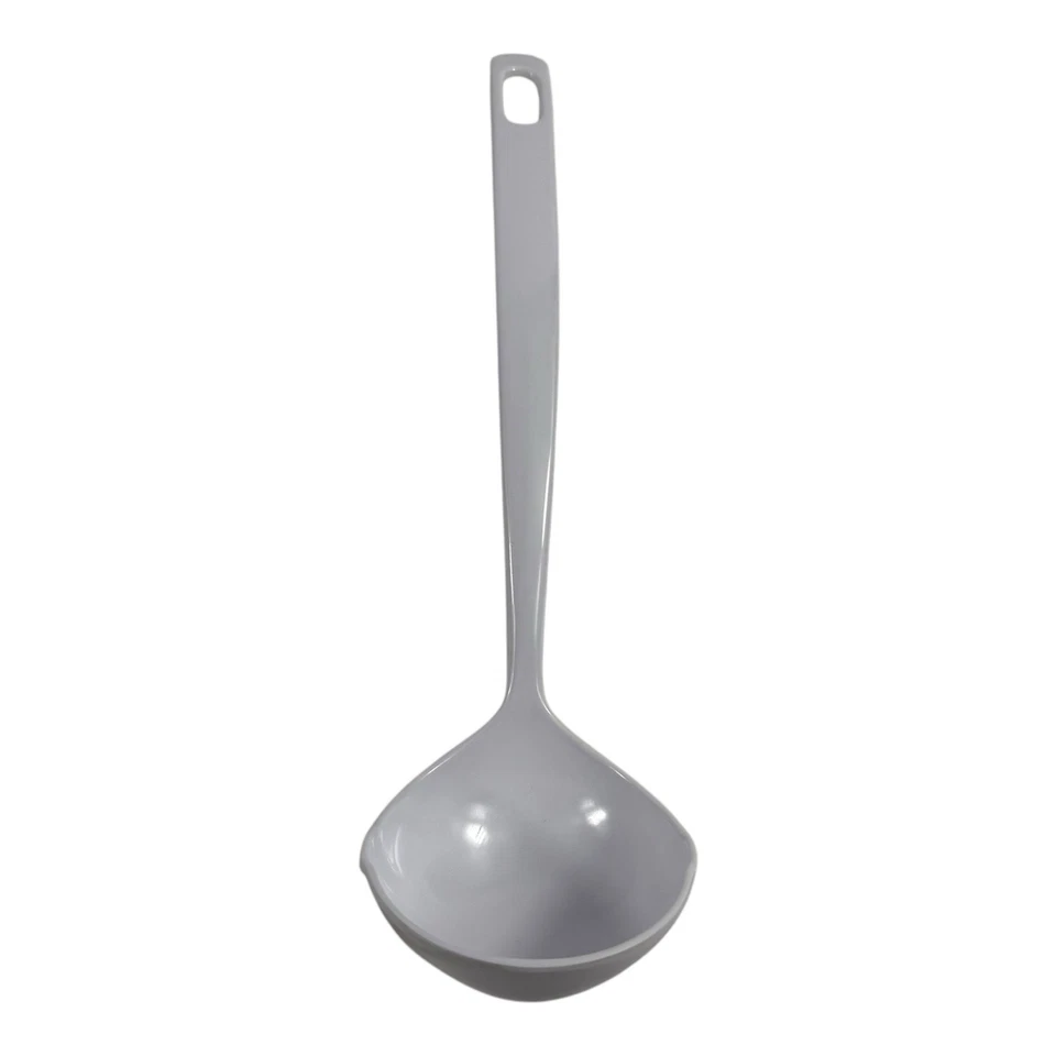 Good Cook Classic 11.5" White 100% Melamine Ware Ladle Soup Spoon N27-09 - Image 1 of 4