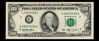 1993 $100 Federal Reserve Note Chicago Almost Uncirculated - Image 1 of 2