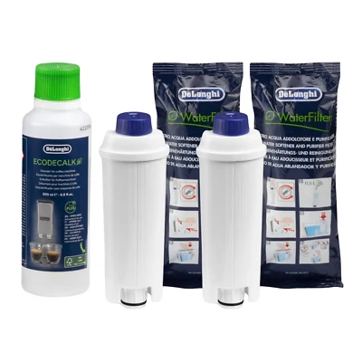 De'Longhi Descaler and Water Filter Value Pack, 2x water filter + 200ml descaler - Image 1 of 4