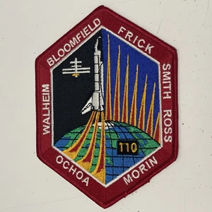 NASA STS-110 Space Shuttle Atlantis Patch Walheim Frick Ochoa Morin Ross Smith - Picture 1 of 5