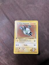 Lt. Surge's Magnemite 80/132 1st Edition Gym Heroes Pokemon Card Small Bend VG