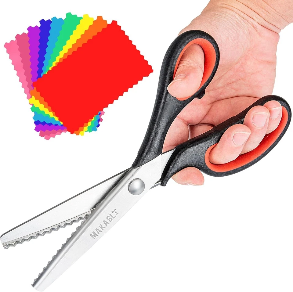 Zig Zag Pinking Shear Scissor for Fabric, Craft Scissors Decorative Edge cutting - Image 1 of 4