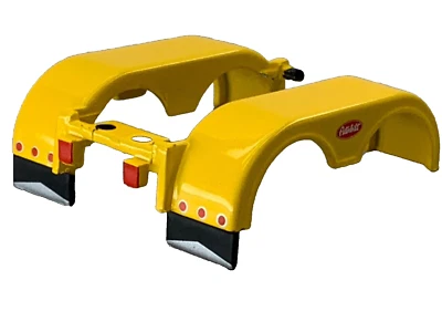 1/64 DCP PARTS YELLOW PETERBILT 359/379/389 REAR WTI FENDERS W/ LIGHTS - Image 1 of 3