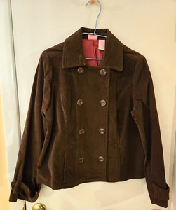 Pappagallo Damen Jacke Gr. L braun Cord 8 Knöpfe zweireihige Taschen - Bild 1 von 7
